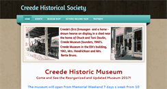 Desktop Screenshot of creedehistoricalsociety.com