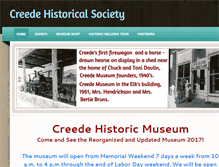 Tablet Screenshot of creedehistoricalsociety.com